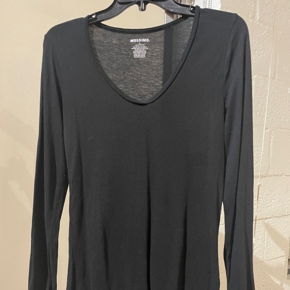 🌟 Minimalist Black Long Sleeve | Mossimo Women’s L | Capsule Wardrobe Essential - Picture 1 of 8